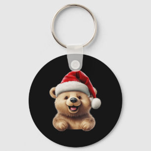 Chaveiro Bear Natal Santa Hábito Bear Natal Engraçado