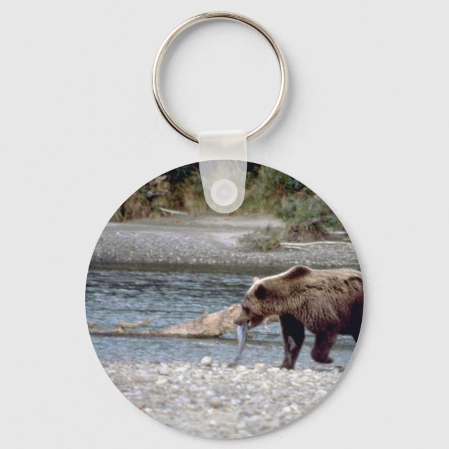 Chaveiro Bear W/ Peixe Na Boca Por Stream (Frente)