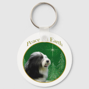 Chaveiro Bearded Collie Peace