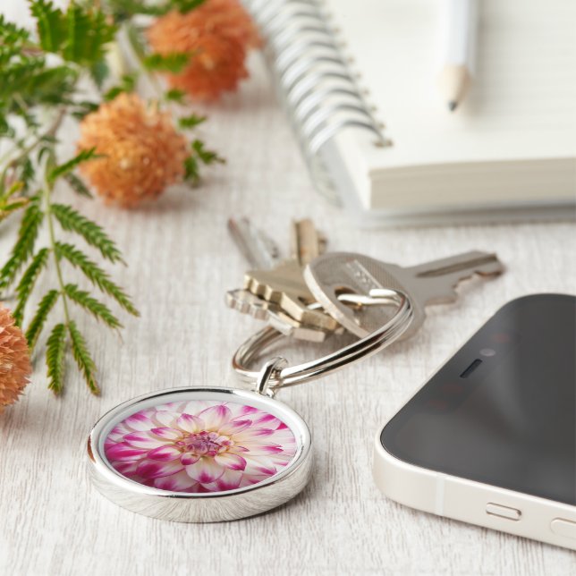 Chaveiro Beaux"Gaye Elise Beda", "Flor Rosa", Bolsas (Lateral)