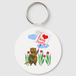 Chaveiro Beaver Canadense ama Nova Escócia