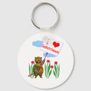 Chaveiro Beaver Canadense ama Saskatchewan