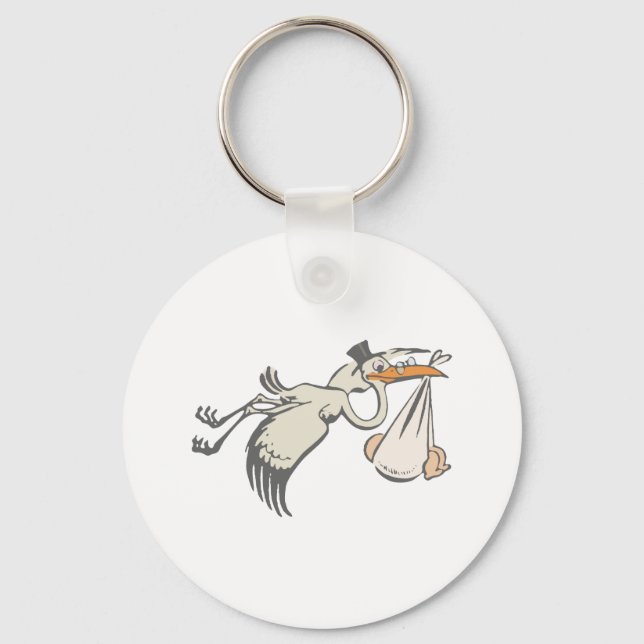 Chaveiro Bebé cegonha cegonha de chocalho stork (Frente)