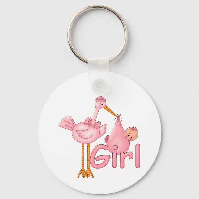 Chaveiro Bebê de Tempestade Rosa (Frente)