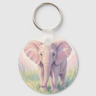 Chaveiro Bebê Elefante Fofo Prado Pastel