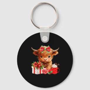 Chaveiro Bebê Fofo Vaca Highland Feliz Natal Fazendeiro Vac