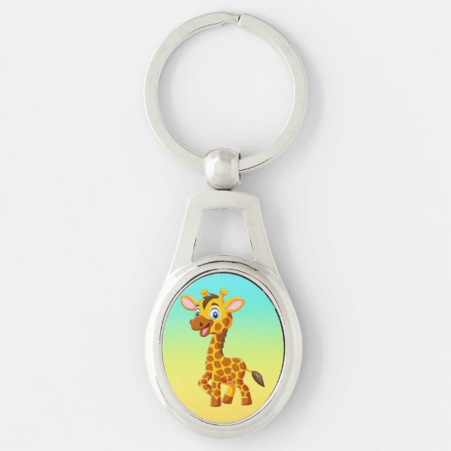 Chaveiro Bebê Girafa Fofo Sorriso Desenho-35280 (Frente)