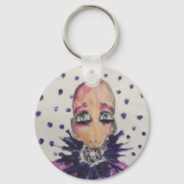 Chaveiro Bebê glamouroso em violeta