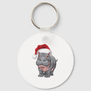 Chaveiro Bebê Hippo Moo Deng Camisa De Natal Para Crianças,