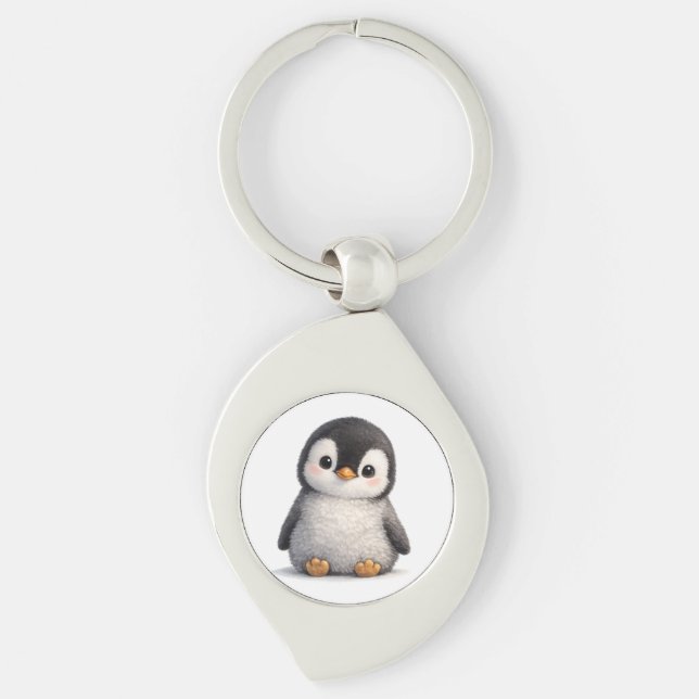 Chaveiro Bebê Pinguim Fofo – Design Macio e Adorável (Frente)