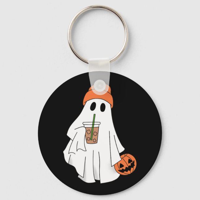 Chaveiro Bebendo Fantasma Café Ghost Gelo Café M (Frente)
