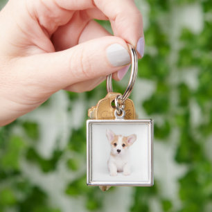 Chaveiro Bebês Mais Pobres Corgi Branco