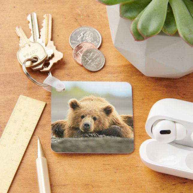 Chaveiro Bebês Mais Pobres | Cubo-Urso-Marrom Costeiro (Mesa)