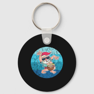 Chaveiro Bebida de Coco do Papai Noel Água do Oceano Vintag