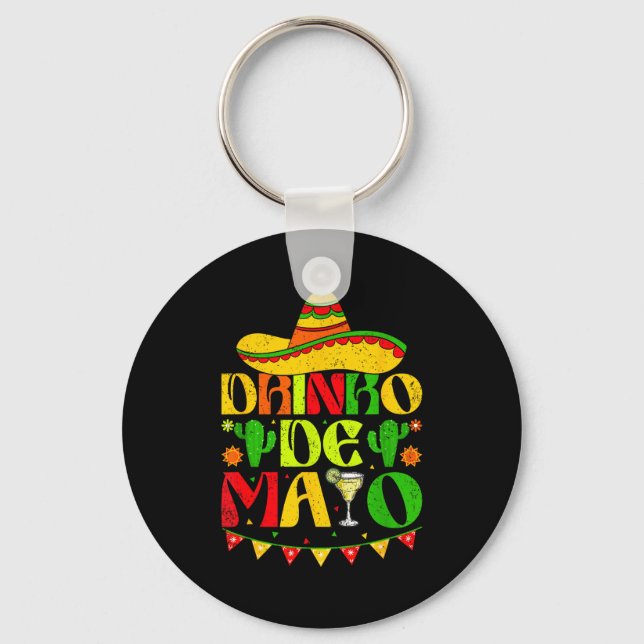 Chaveiro Bebida de mayo sombrero margarita cacto diversão B (Frente)