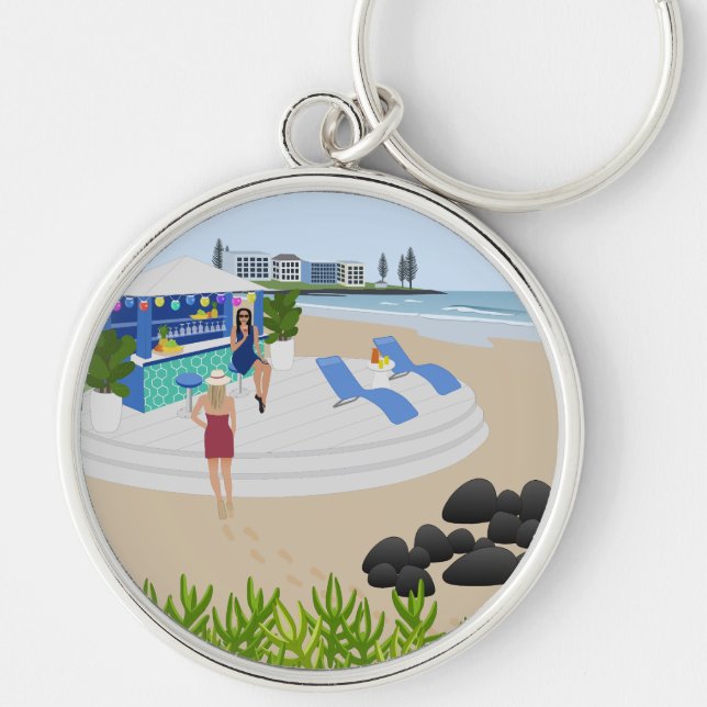 Chaveiro Bebidas no Bar de Praia (Frente)