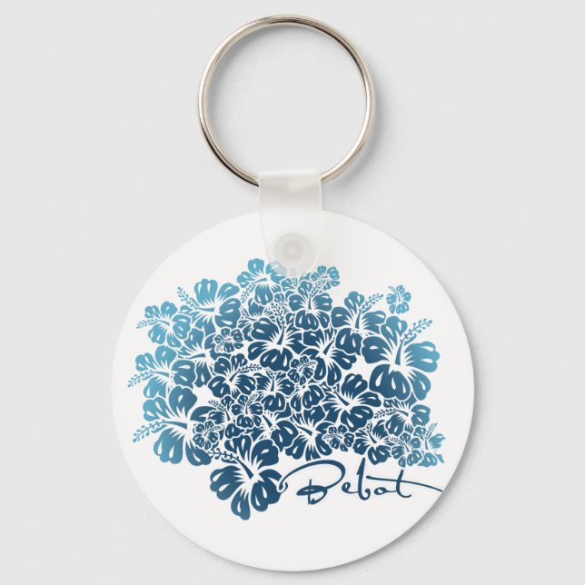 Chaveiro Bebot - Hibiscus - Azul (Frente)