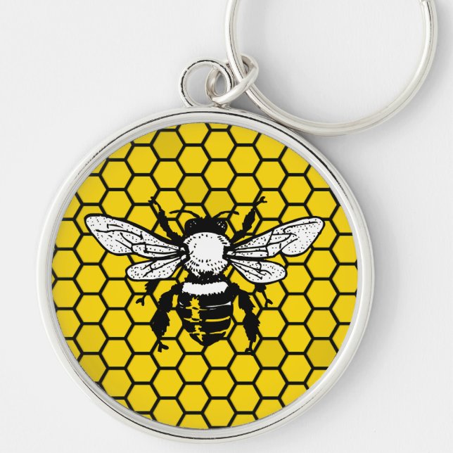 Chaveiro Bee and honeycomb keychain for beekeepers (Frente)