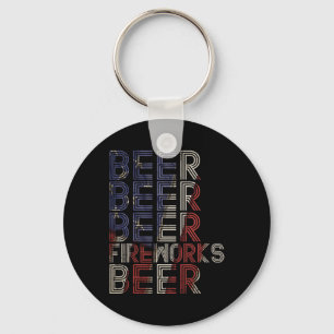 Chaveiro Beer Fireworks Retro 4 De Julho Party Parade Drin