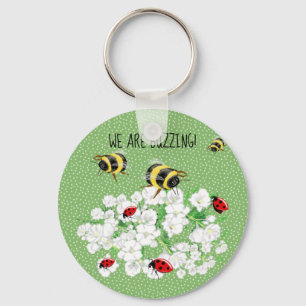 Chaveiro BEES and LadyBugs - Art by LeahG Save The Bees