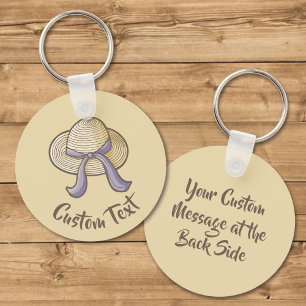 Chaveiro Beige do Chapéu de Palha