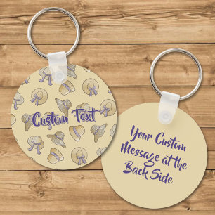 Chaveiro Beige do Chapéu de Verão feminino