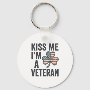 Chaveiro Beije Me Eu Sou Um Trevo de Veterano Camisa Vintag