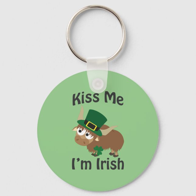 Chaveiro Beije-me, sou irlandês Yak (Frente)