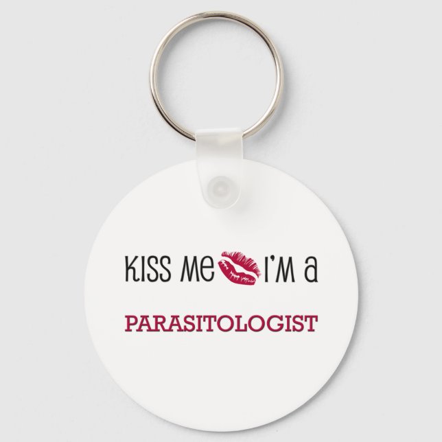 Chaveiro Beije-me, sou PARASITOLOGISTA (Frente)