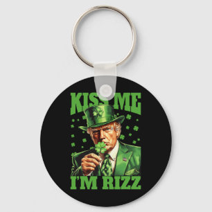 Chaveiro Beije-me Sou Rizz Trump Dia de São Patrício Irland