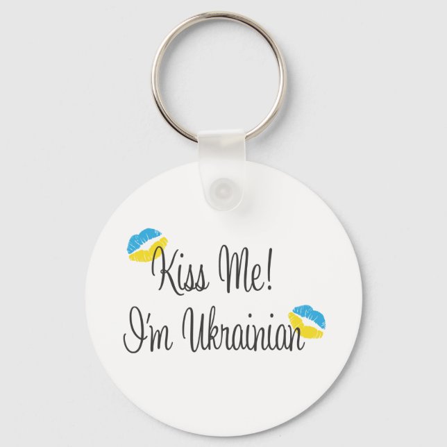 Chaveiro Beije-Me! Sou ucraniano (Frente)
