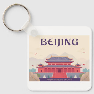 Chaveiro Beijing China O Viagem do Pastel da Cidade Proibid