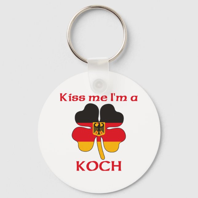 Chaveiro Beijo alemão personalizado Eu sou Koch (Frente)