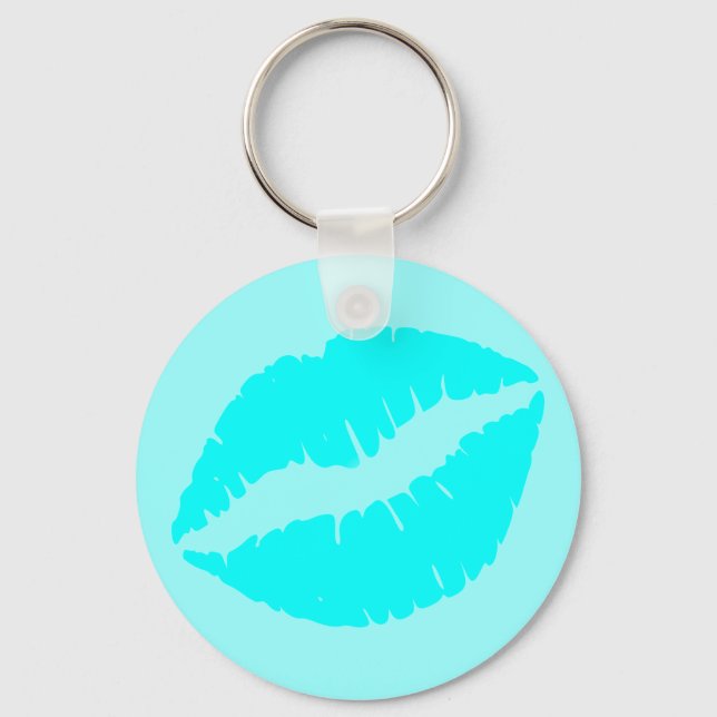 Chaveiro Beijo Azul Aqua (Frente)