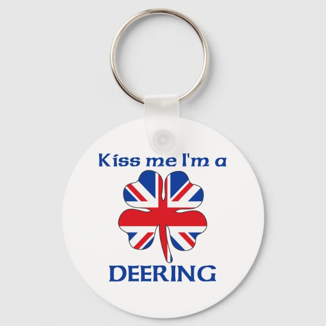 Chaveiro Beijo Britânico Personalizado Eu estou Deering (Frente)