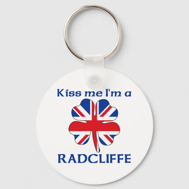 Chaveiro Beijo Britânico Personalizado Eu sou Radcliffe (Frente)