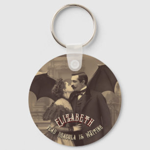 Chaveiro Beijo de Drácula Favor de Festa de Halloween Vinta