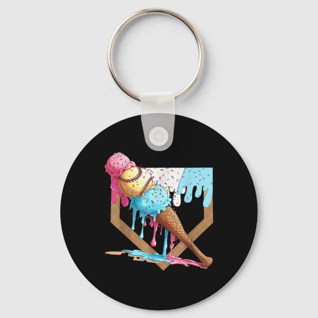 Chaveiro Beisebol Dripe Para Boys Home Plate Sorvete Dripe  (Frente)