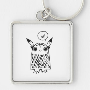 Chaveiro Bela caricatura de monstro