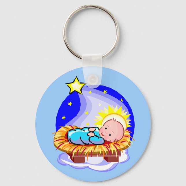 Chaveiro Bela Criança Jesus E Estrela (Frente)