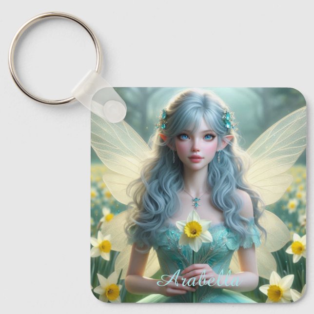 Chaveiro Bela Fada de Marcha em Daffodils (Frente)