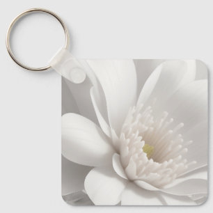 Chaveiro Bela Flor Branca Delicada