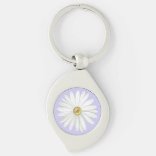 Chaveiro Bela Flor de Margarida em Periwinkle Claro
