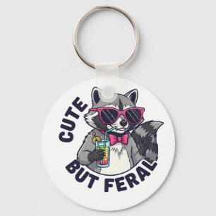 Chaveiro Bela, Mas Feral Lixo Panda Raccoon