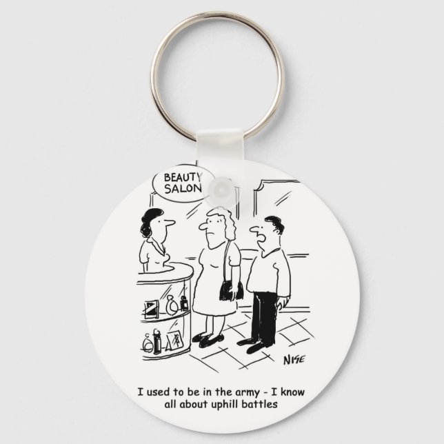 Chaveiro Bela Salão e Batalhas de Uphill. Engraçado (Frente)