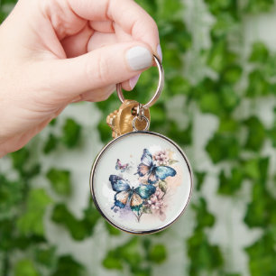 Chaveiro Belas Borboletas e Flores
