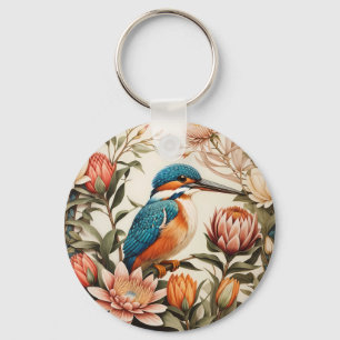 Chaveiro Belas Flores de Martim-Pescador e Protea