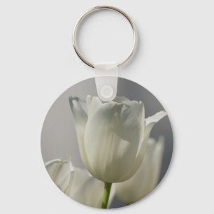 Chaveiro Belas Tulipas Brancas de Primavera