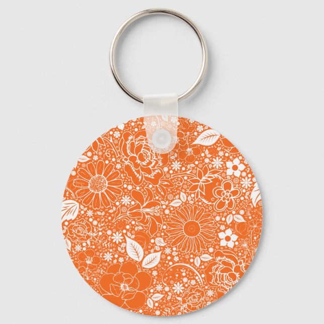 Chaveiro Beleza Botânica Cadeia-Chave Laranja (Frente)