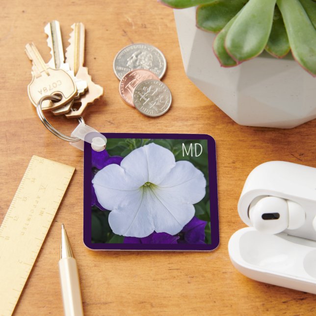 Chaveiro Beleza da Foto da Flor Branca para a Bíblia Ashes  (Mesa)